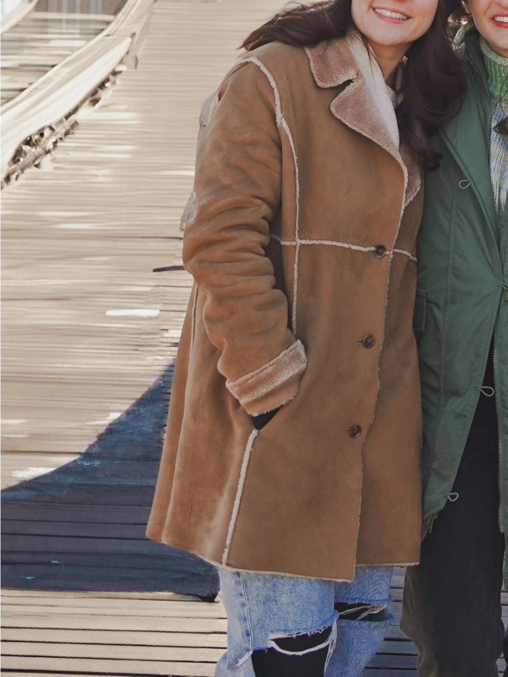Marc New York Brown Shearling Coat